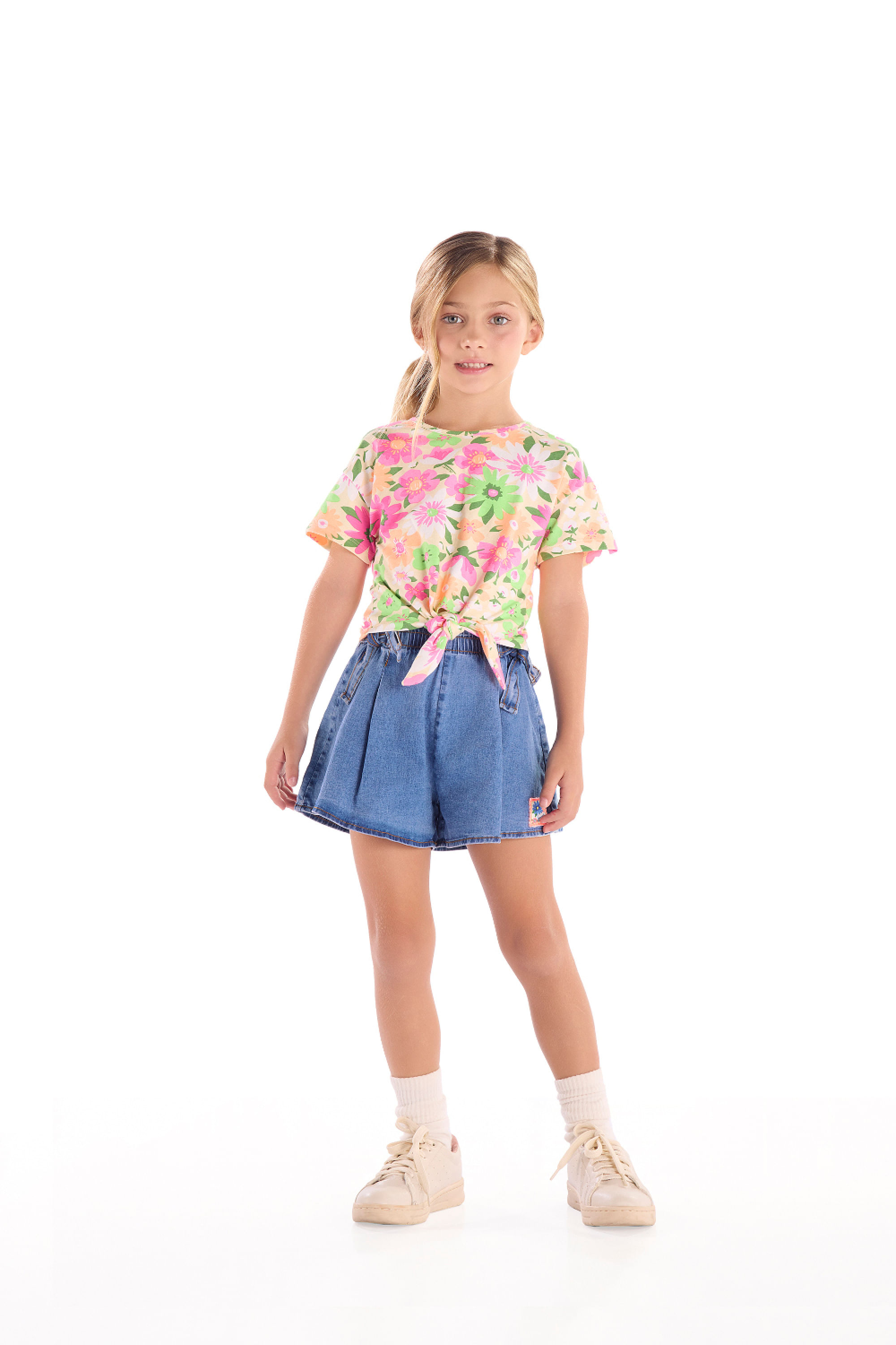 Blusa Infantil Feminino em Cotton (Rosa Claro) Quimby